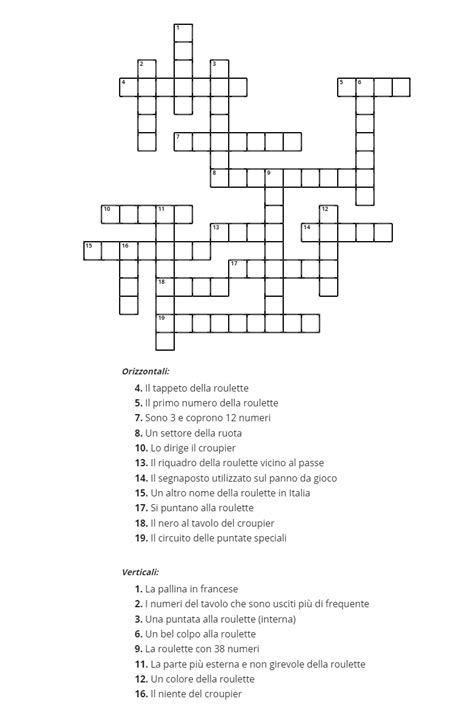 il riquadro vicino al passe cruciverba|IL RIQUADRO DELLA ROULETTE VICINO AL PASSE .